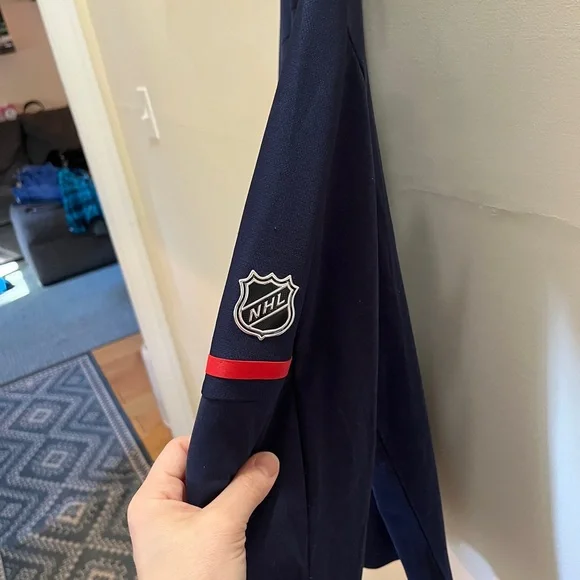 Adidas Navy Blue New York Rangers Pullover - Picture 4 of 5